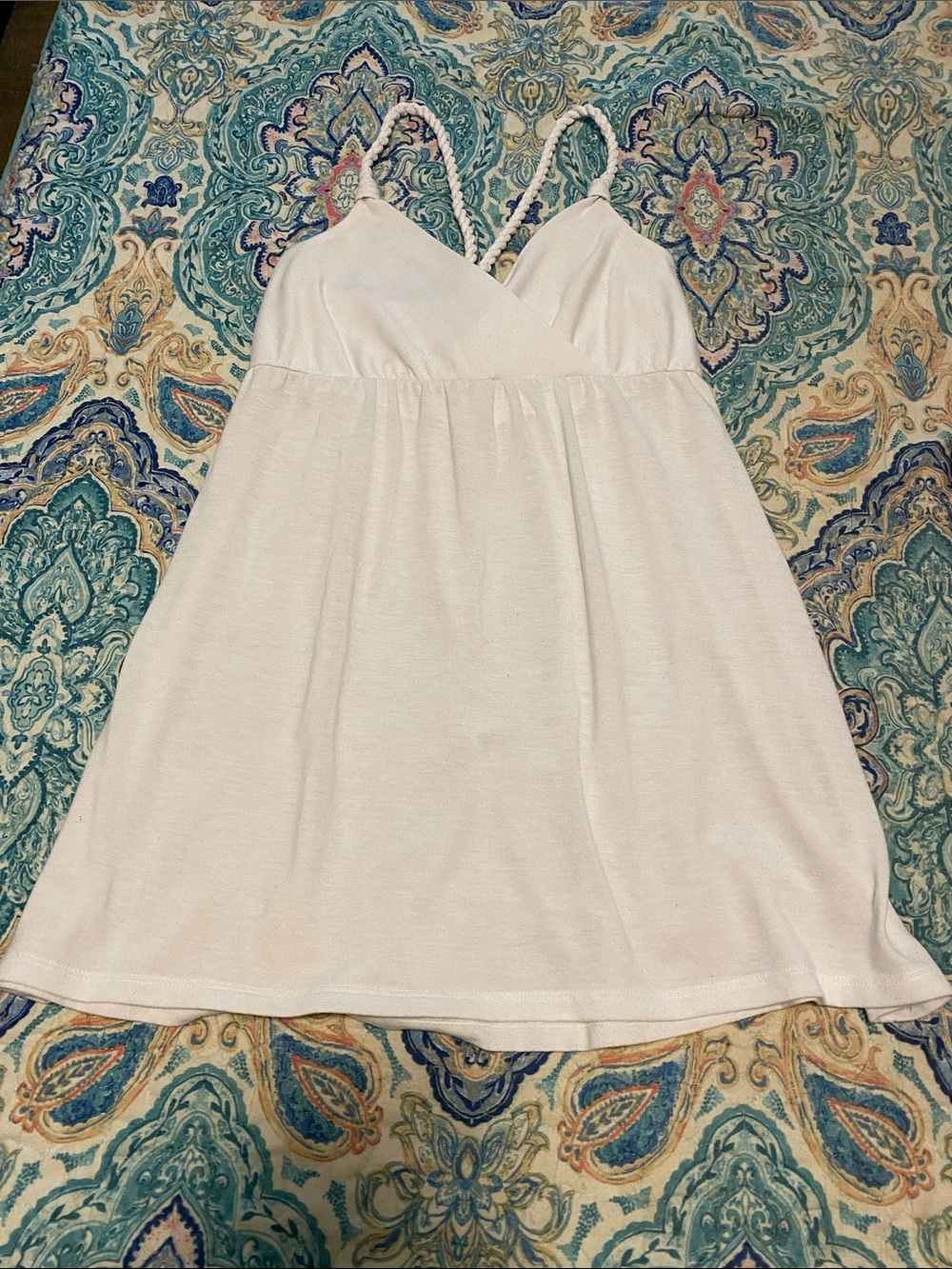 Mudd White Braided-Strap Tank Top